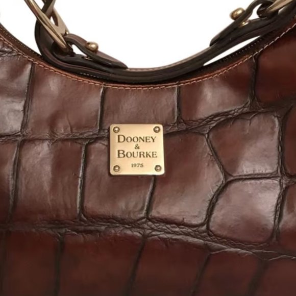 Dooney & Bourke Handbags - Dooney & Bourke Purse Handbag Croco imprinted leather in Ruby-Violet satchel